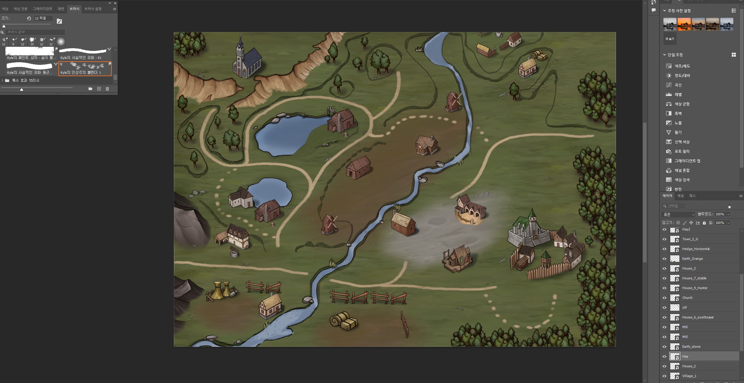 새벽마을 환경 레이어